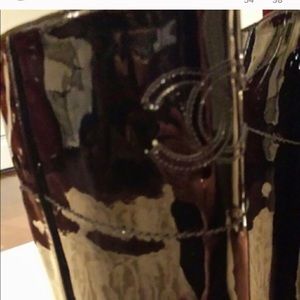 Patent leather Chanel boots